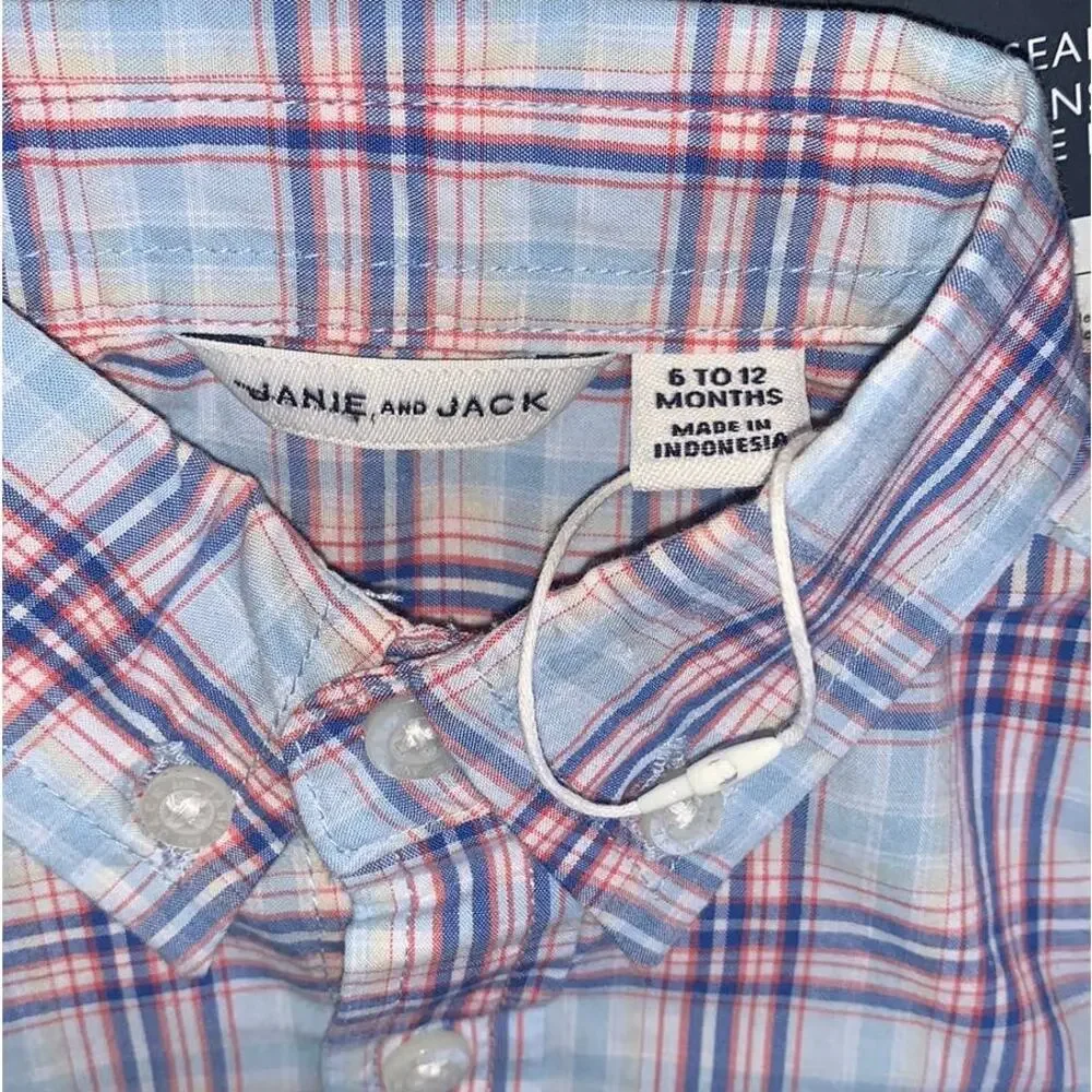 5/$25 NEW Janie and‎ Jack Girls Plaid Shirt